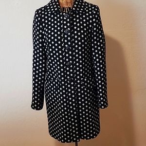 Black and white  dot coat